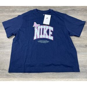 Nike Girls Graphic T-Shirt Butterfly‎ Sz Large FD5371-410 New